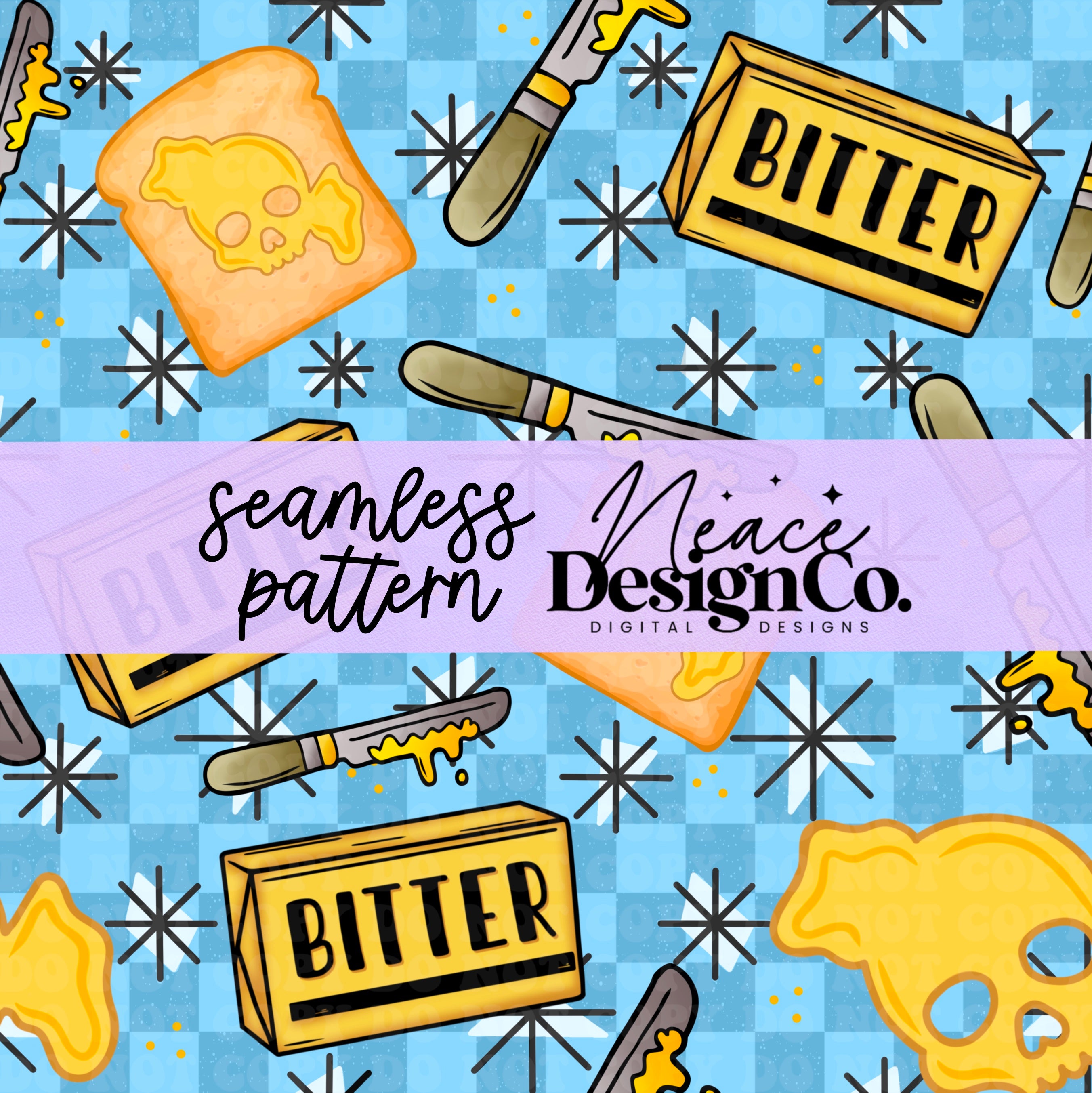 Simple Bitters Design Still Bitter Seamless Digital PNG – Neace Design Co. Digital Designs