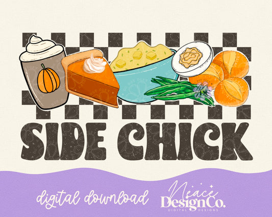 Side Chick Thanksgiving Digital PNG