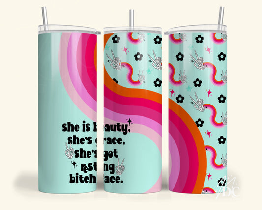 She’s Got Resting Bitch Face Tumbler Digital PNG