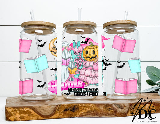 Ghouls Just Wanna Read Books Digital Glass Can Wrap PNG