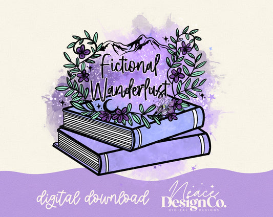 Fictional Wanderlust Watercolor Digital PNG