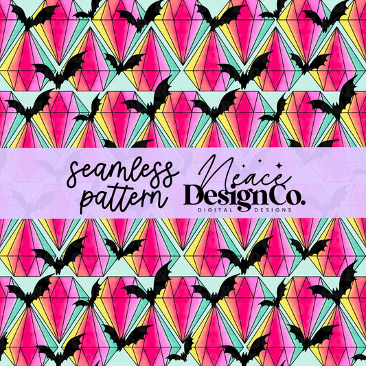 Shine Bright You Bat Shit Crazy Diamond Seamless Digital PNG