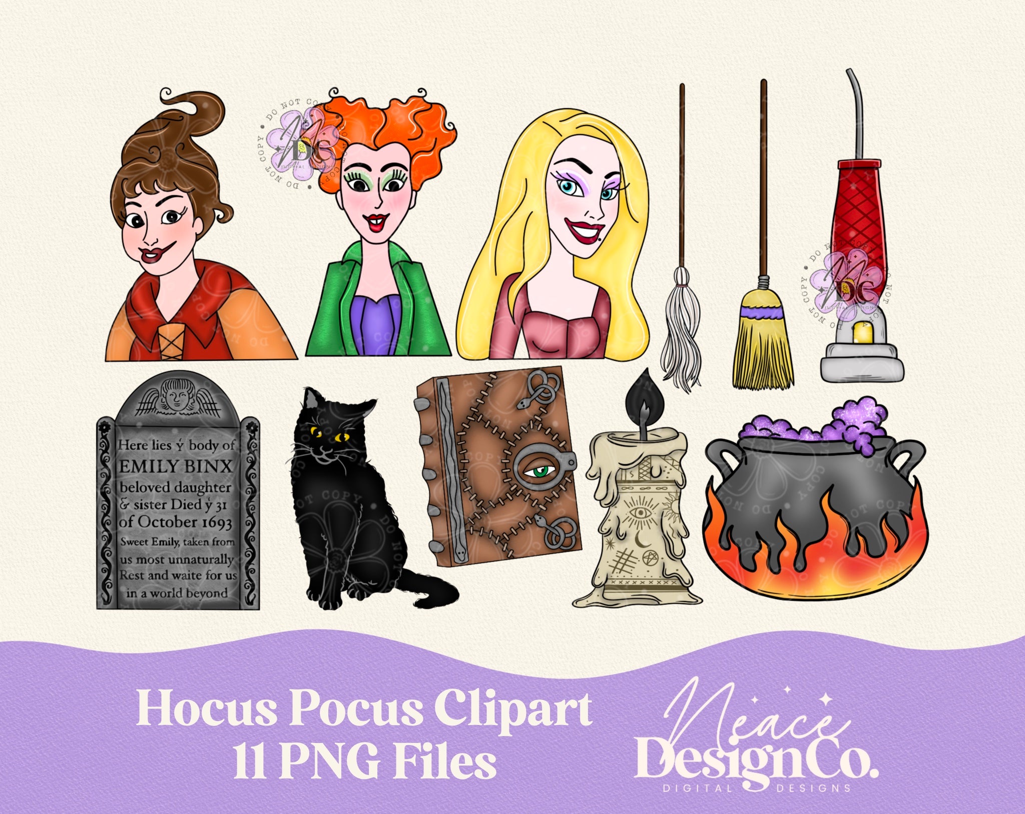 Hocus Pocus Digital Clip Art – Neace Design Co. Digital Designs