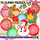 Peanuts Christmas Cookie Digital Clip Art