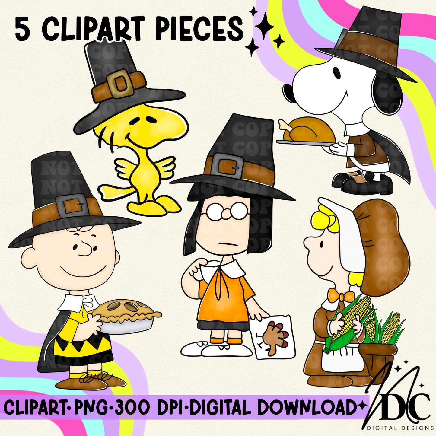 Peanuts Thanksgiving Digital Clip Art