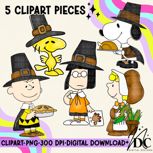 Peanuts Thanksgiving Digital Clip Art