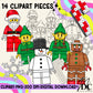 Christmas Lego Digital Clip Art
