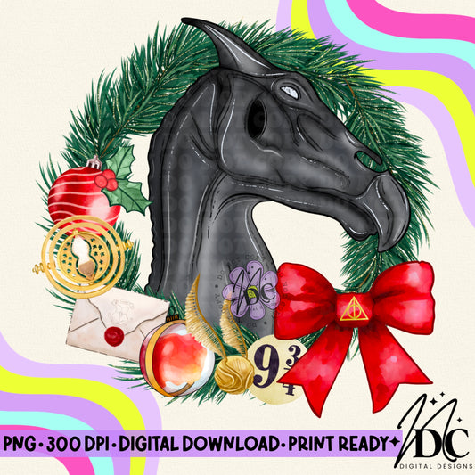 Christmas Thestral Digital PNG