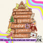 HP Gingerbread Book Stack Digital PNG