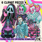 Horror Characters Digital Clip Art