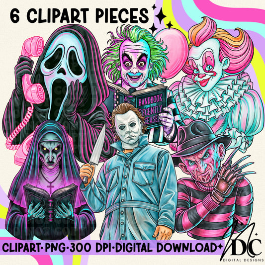 Horror Characters Digital Clip Art