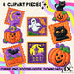 Vintage Halloween Patches Vol. 1 Digital Clip Art