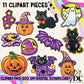 Vintage Halloween Patches Vol. 3 Digital Clip Art