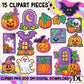 Vintage Halloween Patches Vol. 2 Digital Clip Art