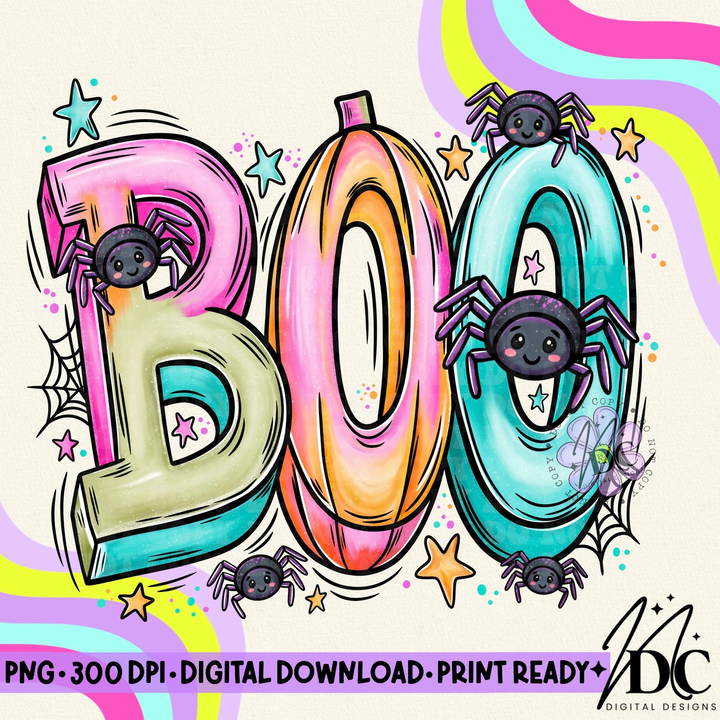Boo Spiders Digital PNG