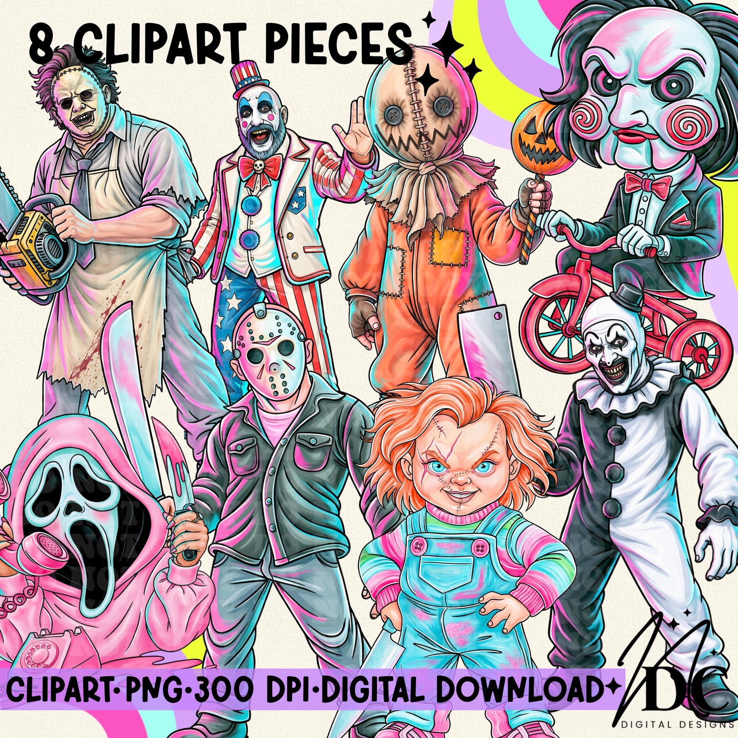Horror Characters Vol. 2 Digital Clip Art