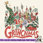 Vintage Grinchmas Holiday Digital PNG