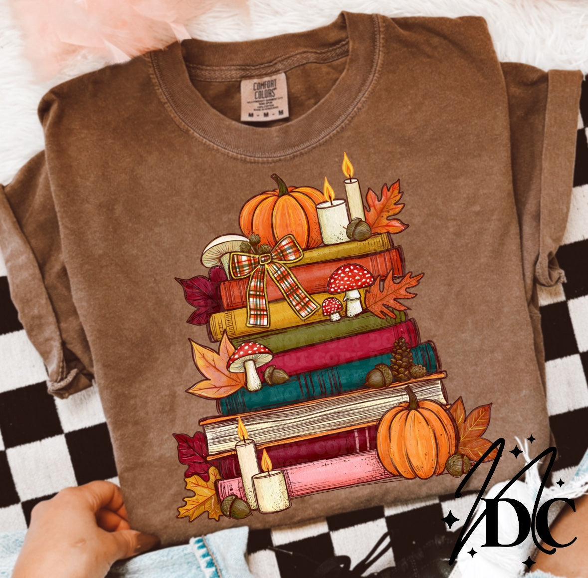 Fall Book Stack Digital PNG