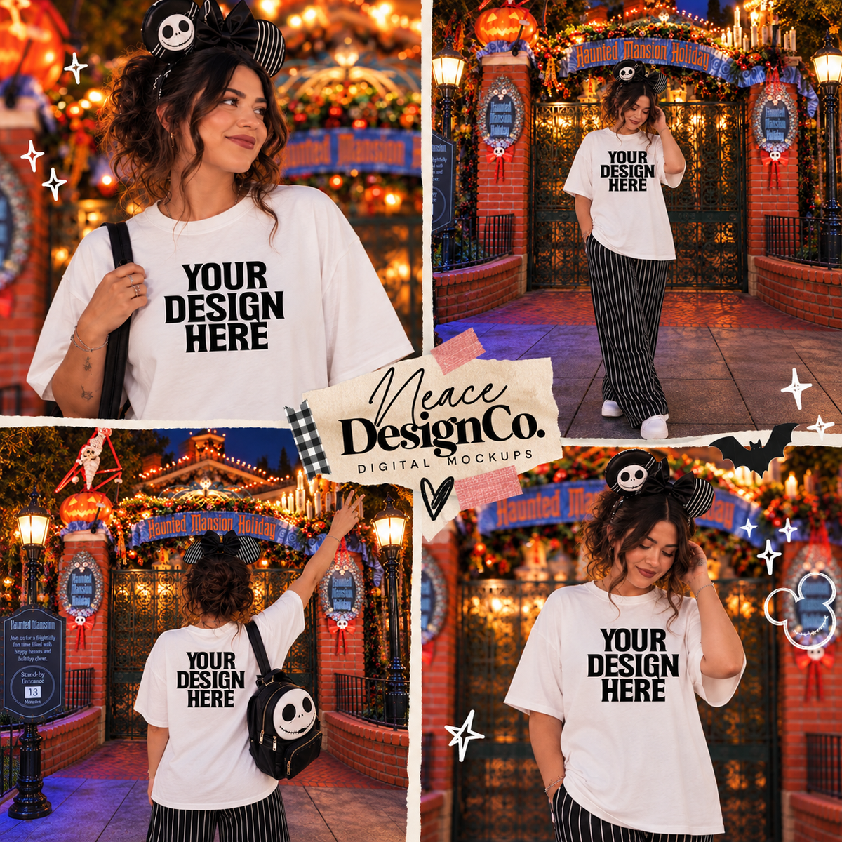 NBC Holiday Theme Park Mockup Bundle Digital Download