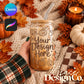 Fall Libby Glass Can Wrap Mockup Digital Download
