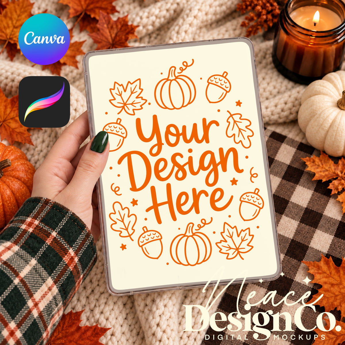 Fall Kindle Insert Mockup Digital Download