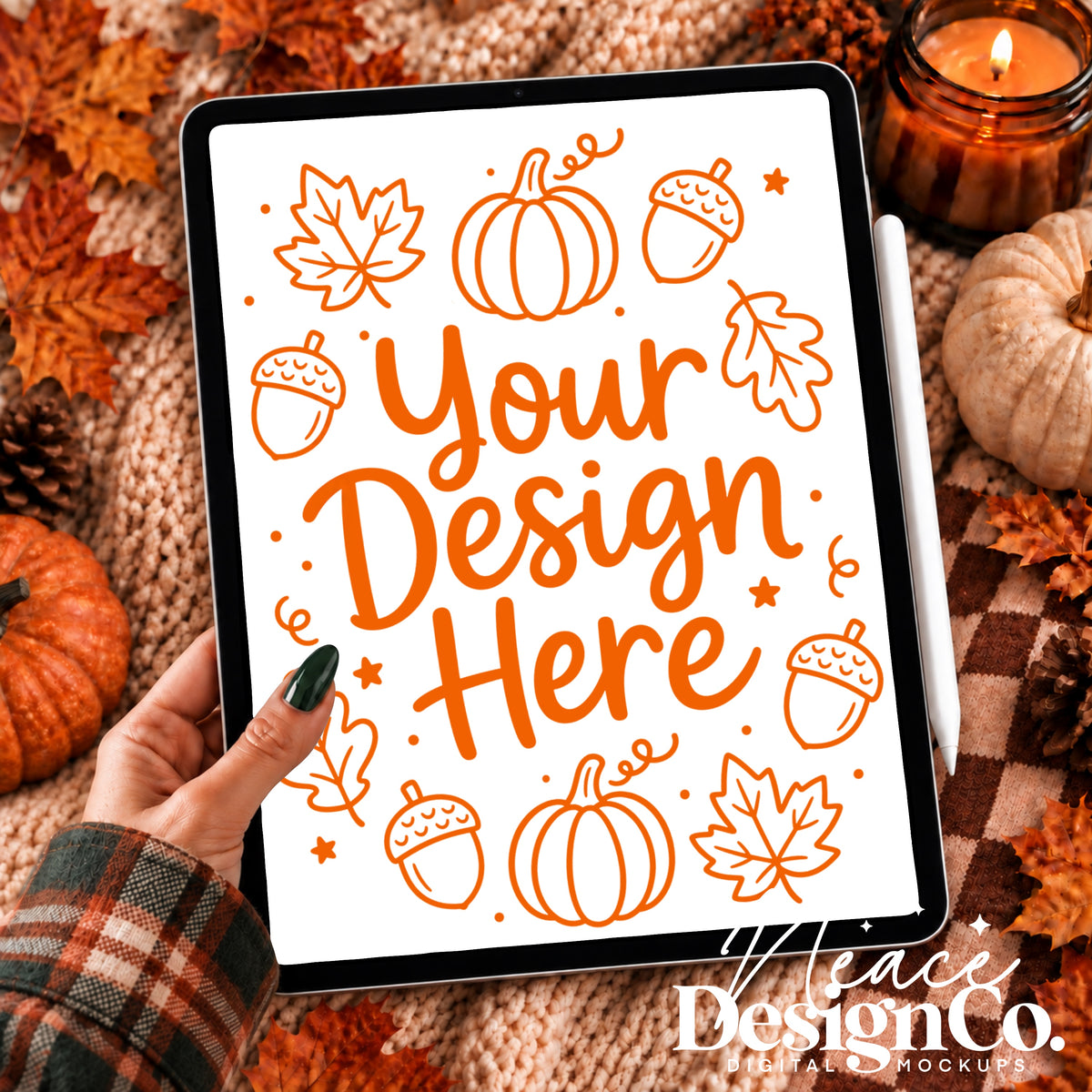 Fall iPad Digital Mockup Digital Download