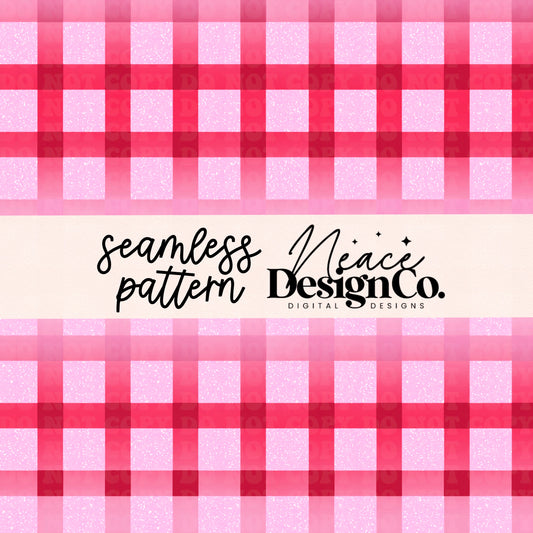 Pink Glitter Gingham Seamless Digital PNG