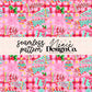 Bright Retro Christmas Pennants Seamless Digital PNG