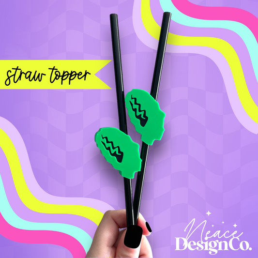 Bride of Frankenstein 3D Straw Topper