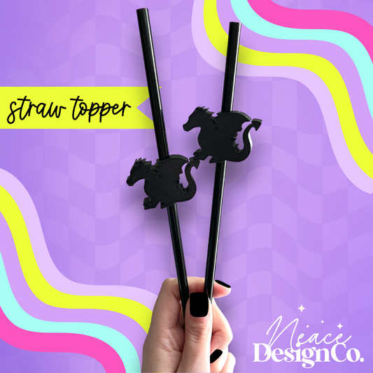 Dragon 3D Straw Topper