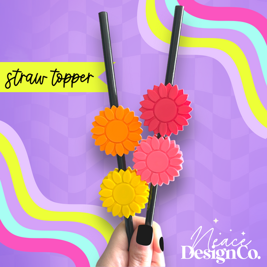 Sunflower 3D Straw Topper