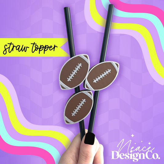 Football 3D Straw Topper