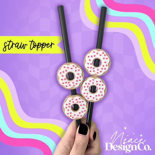Donut 3D Straw Topper