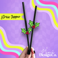 Christmas Holly 3D Straw Topper