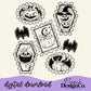 Pumpkin Stamp Collage Single Color Digital PNG
