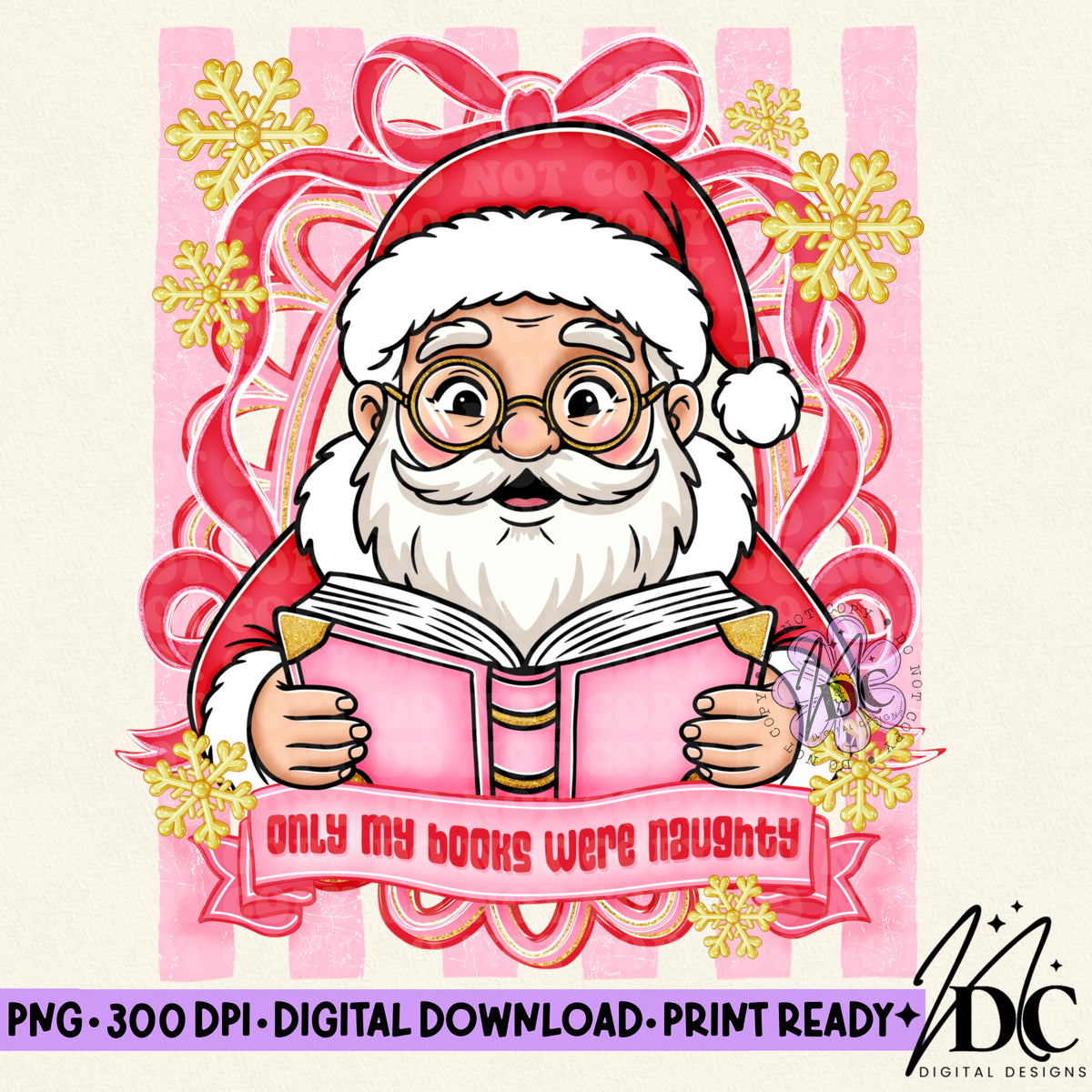 Only my Books were Naughty Digital PNG