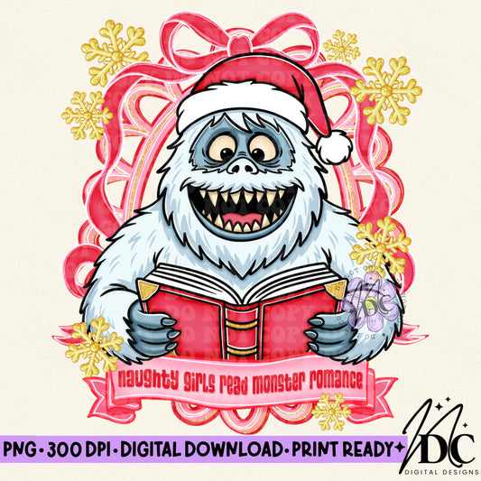 Naughty Girls Read Monster Romance Digital PNG
