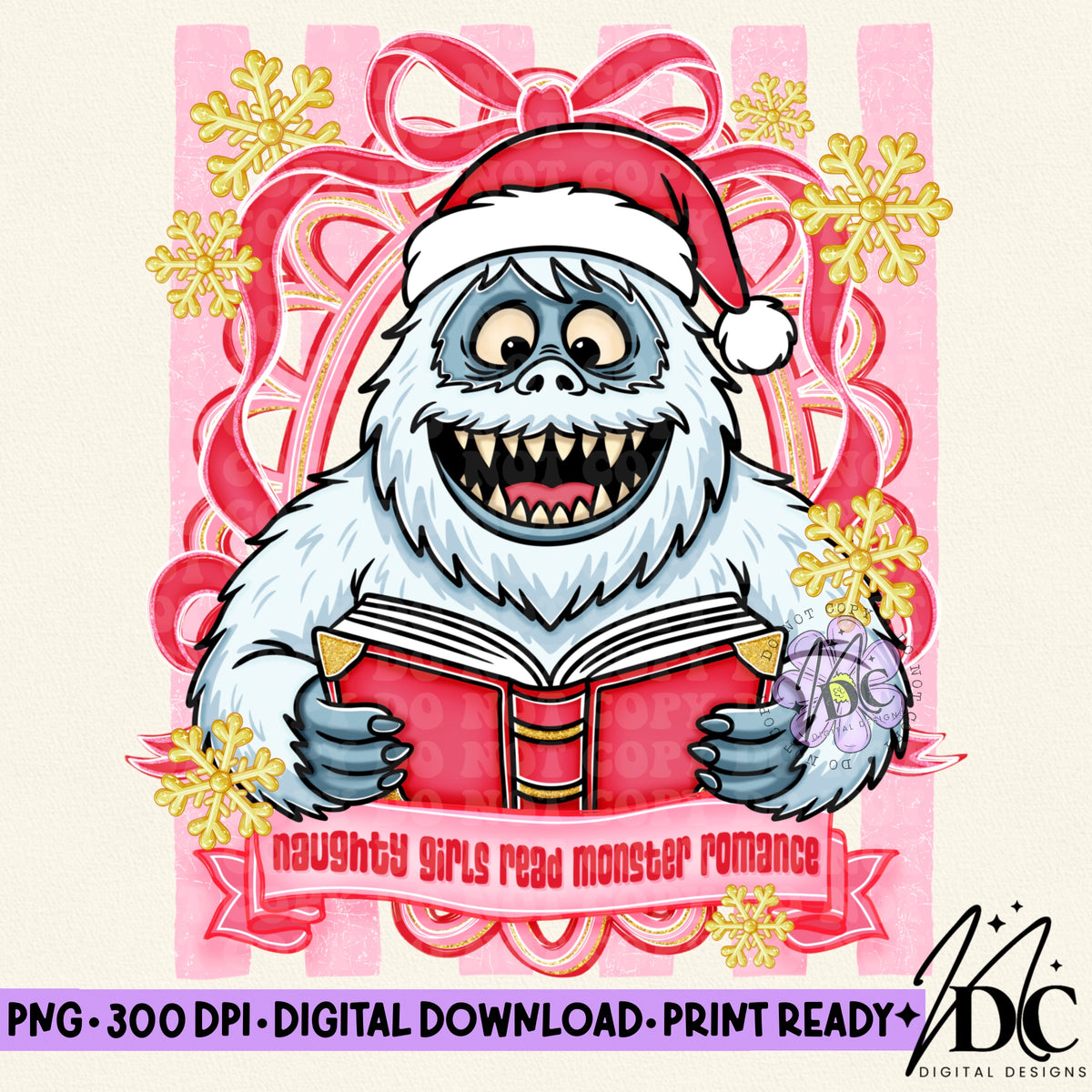 Naughty Girls Read Monster Romance Digital PNG