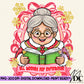 All Booked For Christmas Digital PNG