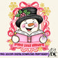 Frosty Little Bookworm Digital PNG