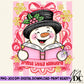Frosty Little Bookworm Digital PNG