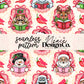 Spicy Christmas Bookish Seamless Digital PNG
