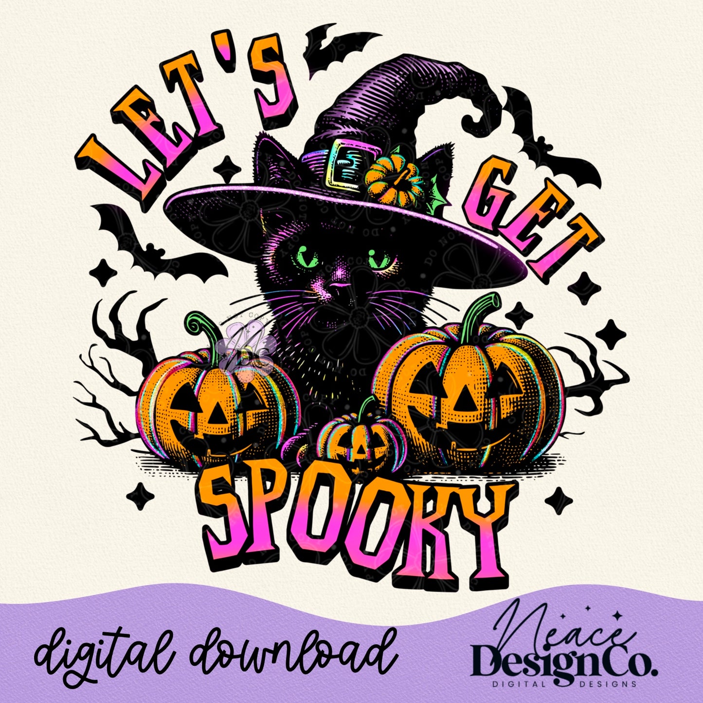 Let's Get Spooky Digital PNG