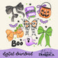Spooky Halloween Bows Digital PNG