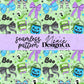 Blue Spooky Halloween Bows Seamless Digital PNG