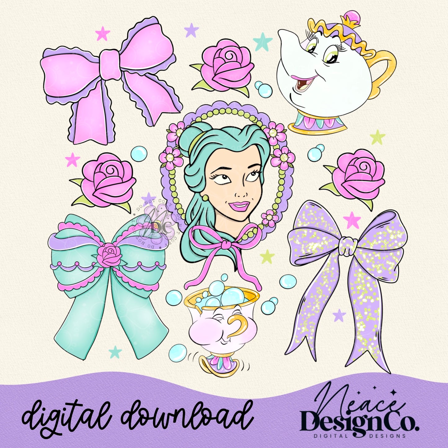 Character Bow Collage Solo Bundle