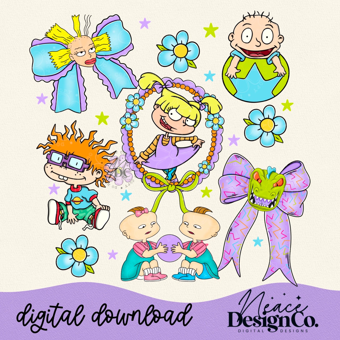 Character Bow Collage Solo Bundle