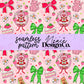 Strawberry Shortcake Bow Collage Seamless (2 Colors) Digital PNG