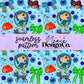 Coraline Bow Collage Seamless Digital PNG