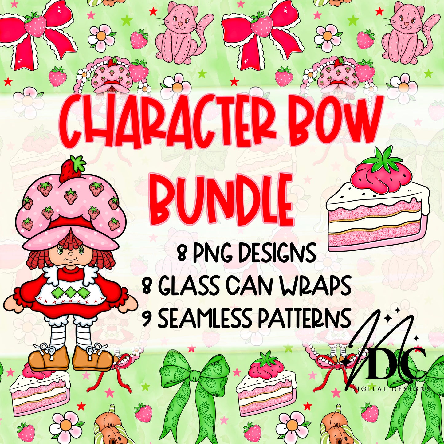 Character Bow Collage Solo Bundle